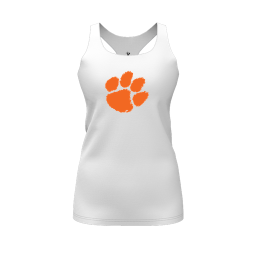 [FT0TRBWH-FYS-LOGO1] Decker Racerback Tank Top (Female Youth S, White, Logo 1)