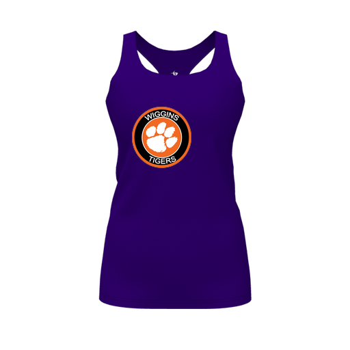 [CUS-DFW-RCBK-PER-PUR-FYS-LOGO2] Racerback Tank Top (Female Youth S, Purple, Logo 2)