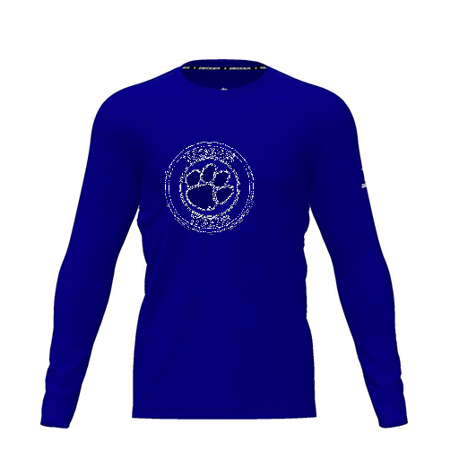 [CUS-DRIF-TEES-PER-CNK-LSL-RYL-YXS-LOGO2] Dri Fit Performance T-Shirt (Youth XS, Royal, Logo 2, Long Sleeve)