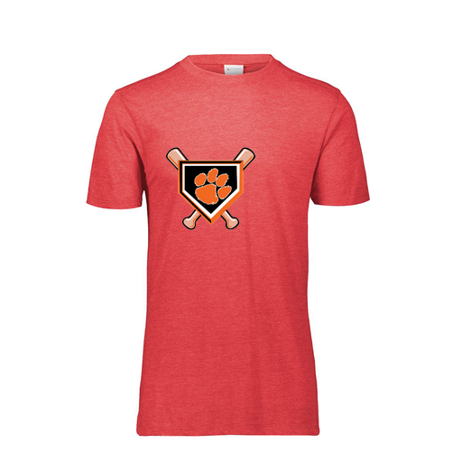 [FTSCUBRD-YS-LOGO3] Decker Youth Tri-Blend T-Shirt - Short Sleeve (Youth S, Red, Logo 3)