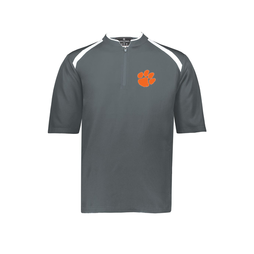 [229581-AS-GRY-LOGO1] Men's Dugout Short Sleeve Pullover (Adult S, Gray, Logo 1)