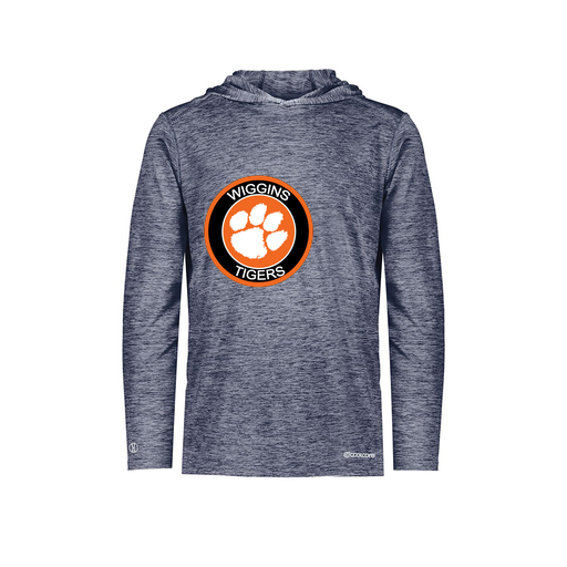 [FOLHCGNV-AS-LOGO2] Decker Men's Charge Hoodie (Adult S, Navy, Logo 2)