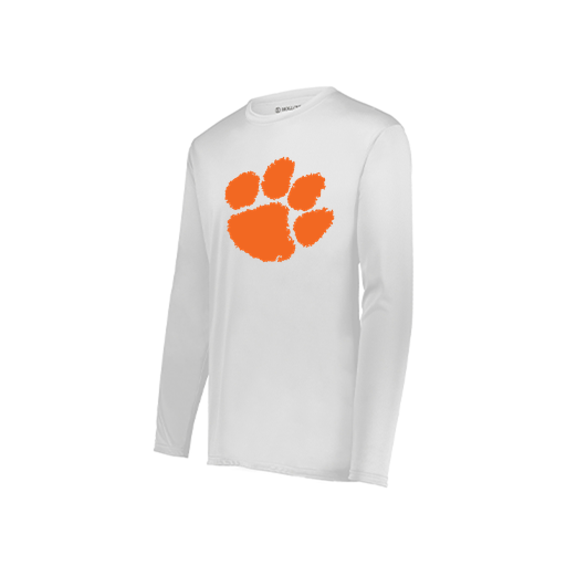 [222822.005.XS-LOGO1] Men's LS Smooth Sport Shirt (Adult XS, White, Logo 1)