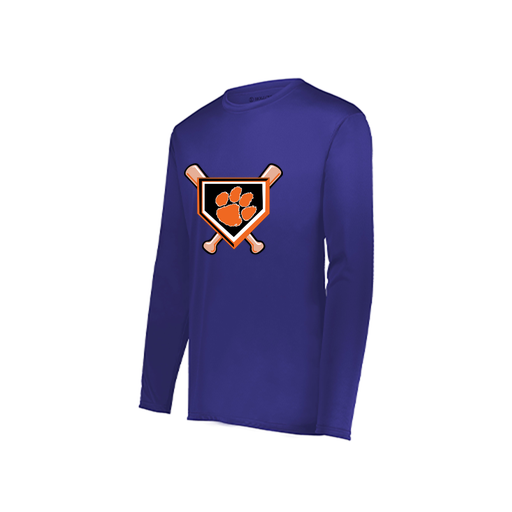 [222822.747.XS-LOGO3] Men's LS Smooth Sport Shirt (Adult XS, Purple, Logo 3)