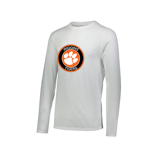 [FTLCUBWH-AXS-LOGO2] Decker Men's Tri-Blend T-Shirt - Long Sleeve (Adult XS, White, Logo 2)