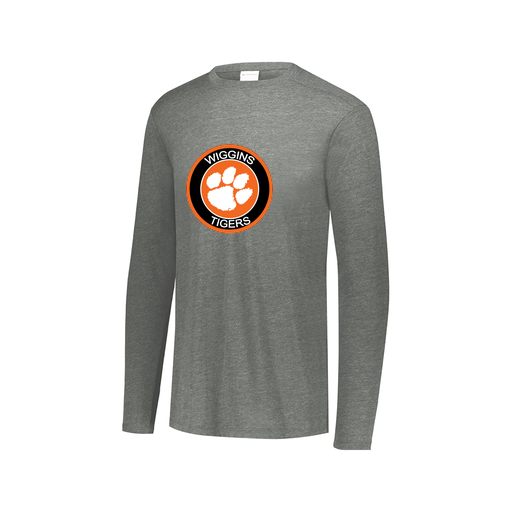 [FTLCUBGY-AXS-LOGO2] Decker Men's Tri-Blend T-Shirt - Long Sleeve (Adult XS, Gray, Logo 2)