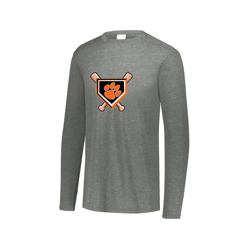 [FTLCUBGY-AXS-LOGO3] Decker Men's Tri-Blend T-Shirt - Long Sleeve (Adult XS, Gray, Logo 3)