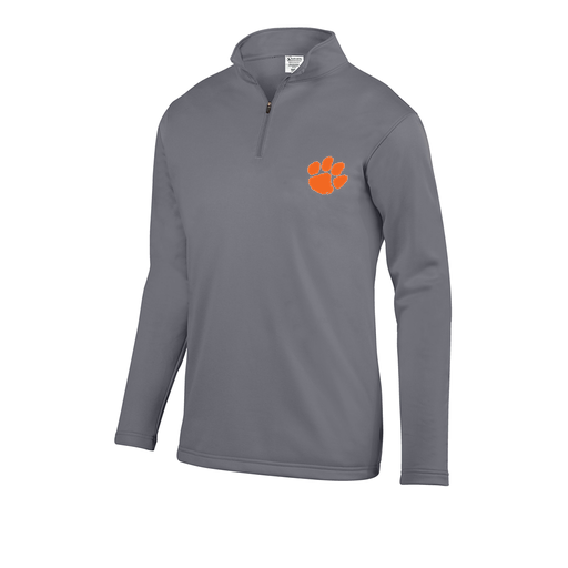 [FOLQFFGY-AS-LOGO1] Decker Men's FlexFleece 1/4 Zip (Adult S, Gray, Logo 1)