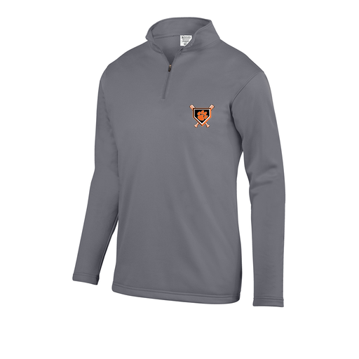 [FOLQFFGY-AS-LOGO3] Decker Men's FlexFleece 1/4 Zip (Adult S, Gray, Logo 3)