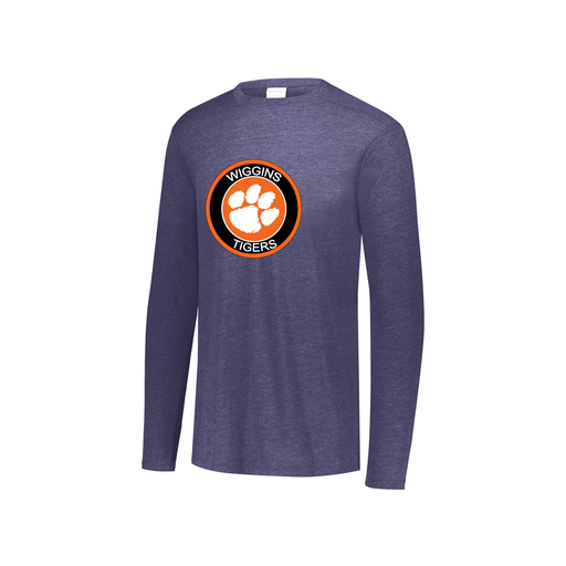 [FTLCUBNV-YS-LOGO2] Decker Youth Tri-Blend T-Shirt - Long Sleeve (Youth S, Navy, Logo 2)