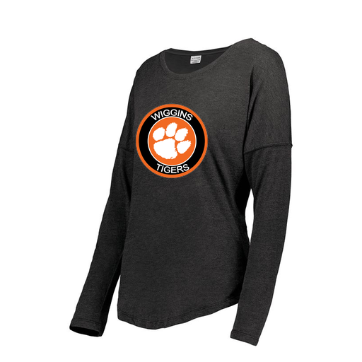 [FTLCUBBK-FAXS-LOGO2] Decker Women's Tri-Blend T-Shirt - Long Sleeve (Female Adult XS, Black, Logo 2)