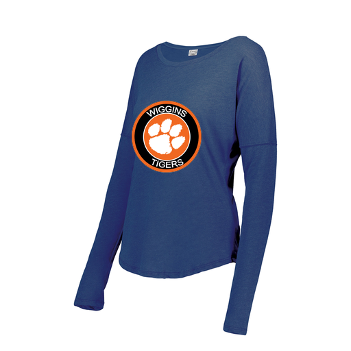 [FTLCUBRY-FAXS-LOGO2] Decker Women's Tri-Blend T-Shirt - Long Sleeve (Female Adult XS, Royal, Logo 2)